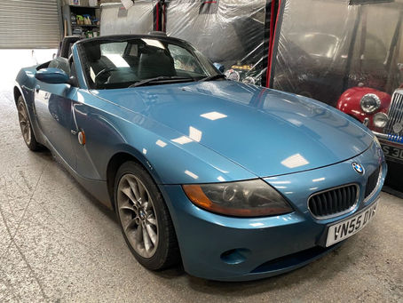 BMW Z4 in the workshop