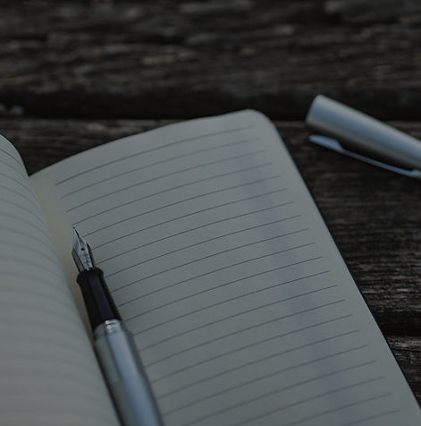 gray and black fountain pen and book_edi