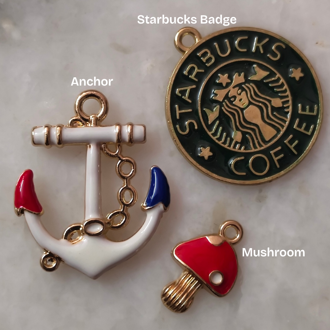 Anchor, Starbucks Badge, Mushroom