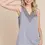 Thumbnail: Heather Grey Tank Top with Embroidered Neckline (S - 3X)