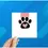 Thumbnail: Stay Pawsitive Pink Paw Print Cat Dog Magnetic Bookmark - Made in the USA