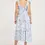 Thumbnail: Dani Delicate Tiered Floral Midi Dress in Blue & White (S - L)