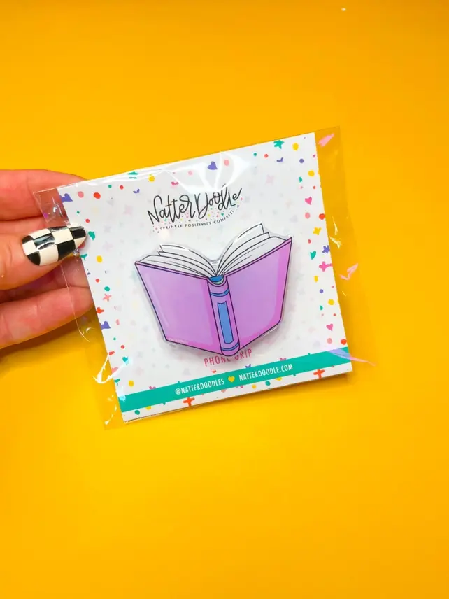 Phone Grip for the Bookish - Perfect for Phones or E-Readers!
