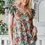 Thumbnail: Daphne Dusty Floral Short Sleeve Babydoll Top (S - XL)