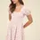 Thumbnail: Tea Party Baby Pink Dainty Floral Mini Dress with Hook & Eye Corset (S - L)