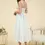 Thumbnail: Diamond of the Season Ivory & Blue Floral Midi Dress (S - L)