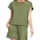 Thumbnail: Vacation Mode 100% Cotton Shorts & Top Set in Olive (S - L)