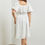 Thumbnail: Tillie Woven Textured Puff Sleeve Off-White Dress (1X - 3X)