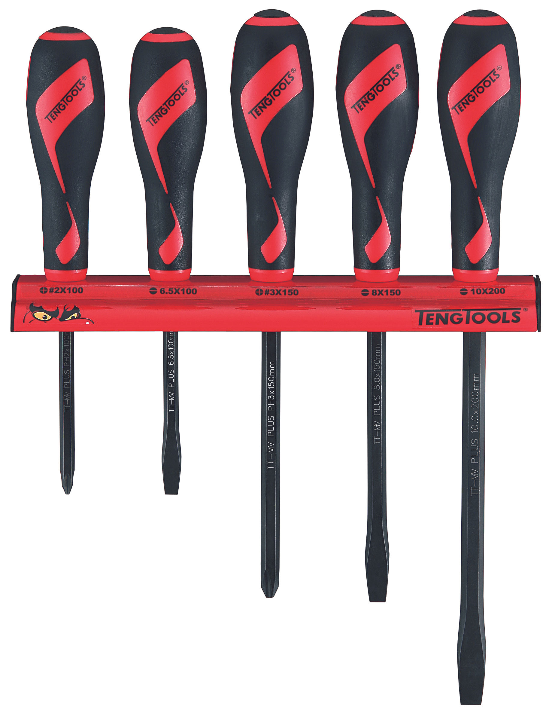 Screwdriver Set 5 Pieces Wall Rack