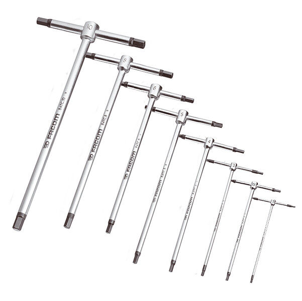 Set Of 8 Tee Handle Hex Keys