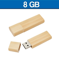 Memoria USB de bamboo con tapa, ecologica