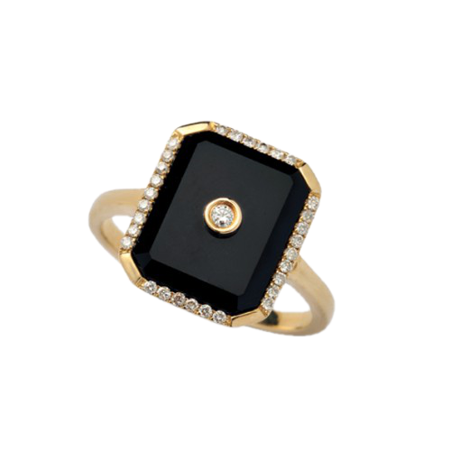 Onyx & Diamond Ring | HG Jewellers