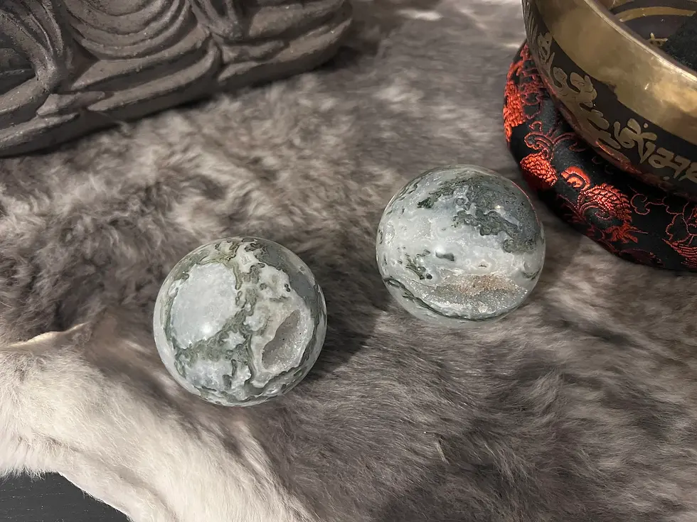 Miniature : Sphère agate mousse