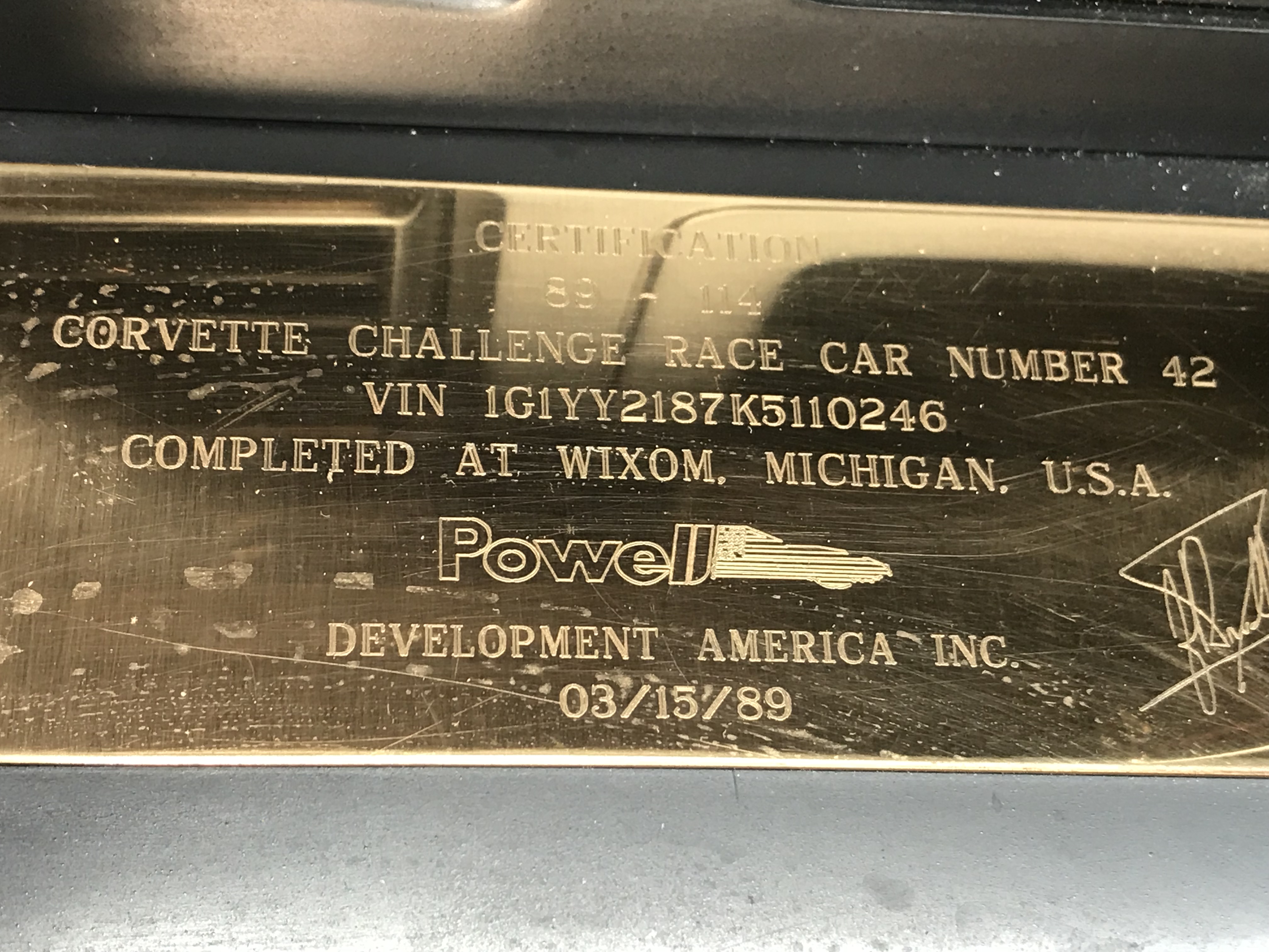 1989 Corvette Challenge Race Car