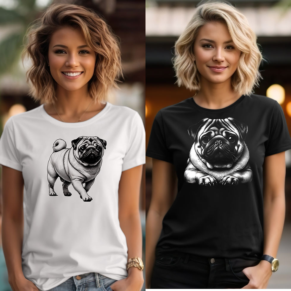 Miniature : Pug dog bundle