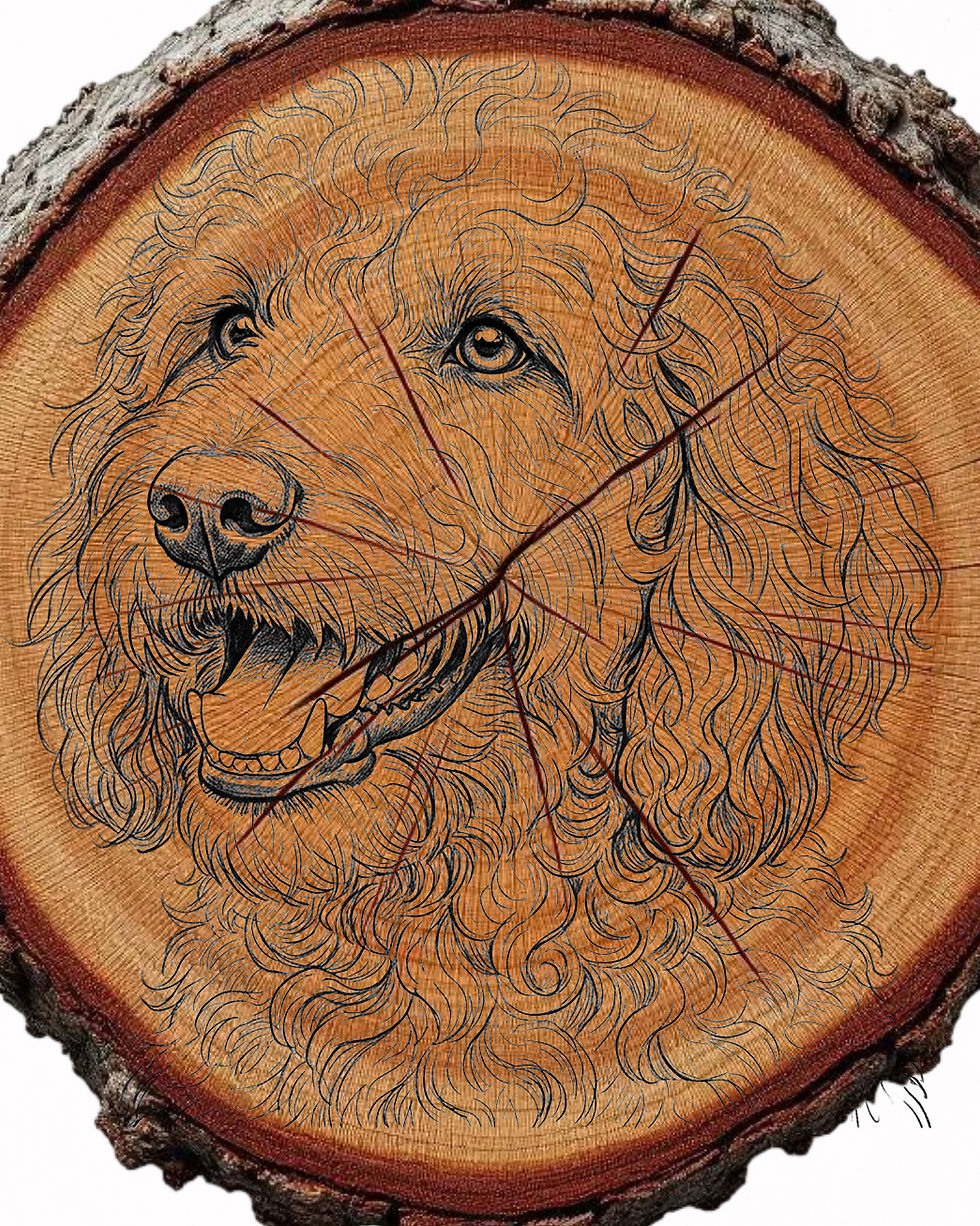 Miniatura: Goldendoodle dog vector clipart bundle