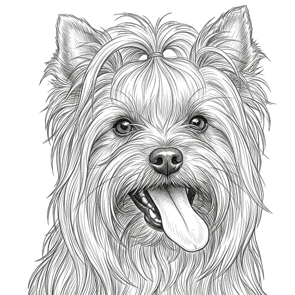 Miniature : Yorkshire terrier dog clipart bundle