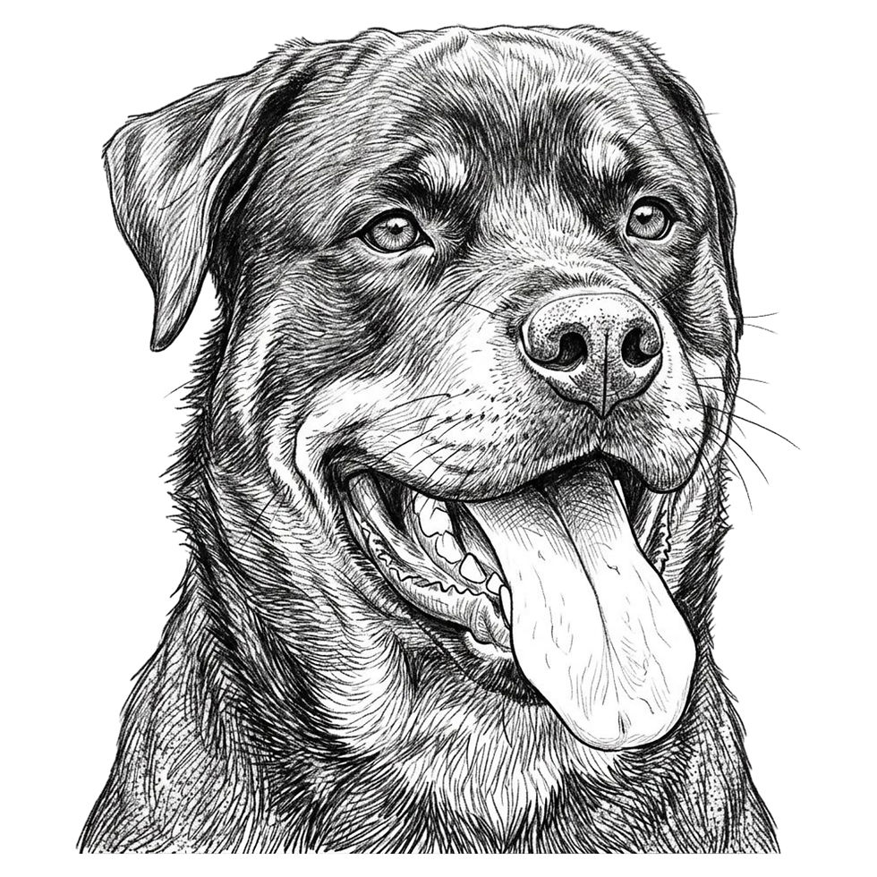 Miniatura: Rottweiler dog vector bundle