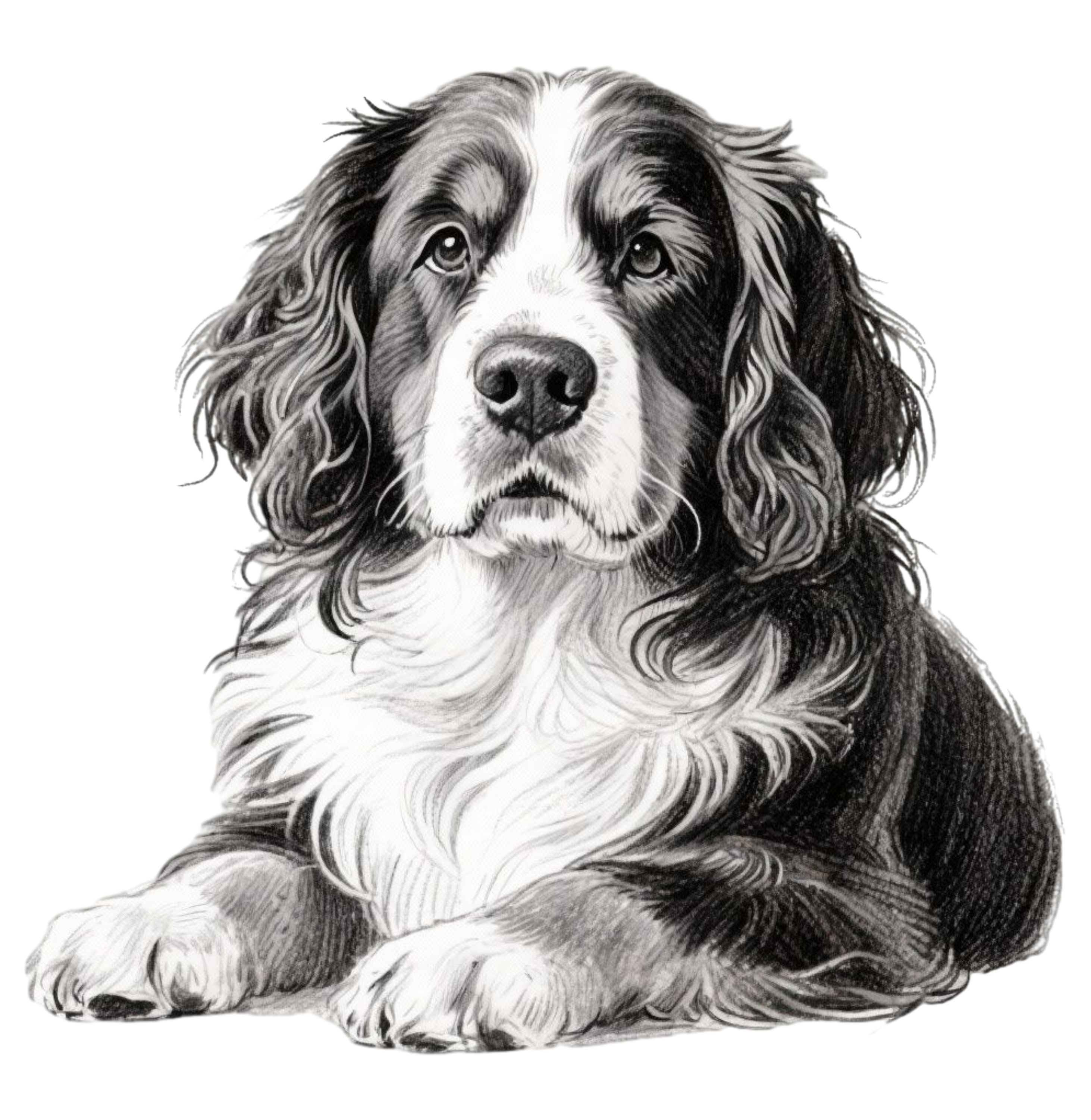 Bernedoodle dog clipart bundle