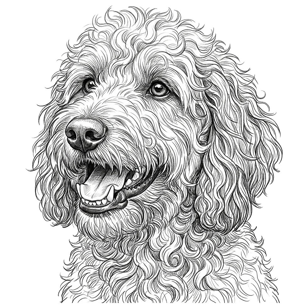 थंबनेल: Goldendoodle dog vector clipart bundle