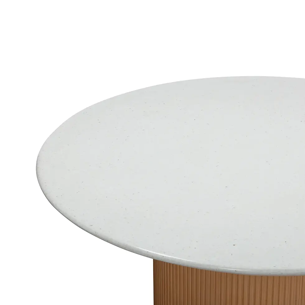 Thumbnail: Faux Terrazzo and Terracotta Concrete Indoor / Outdoor 47" Round Dining Table