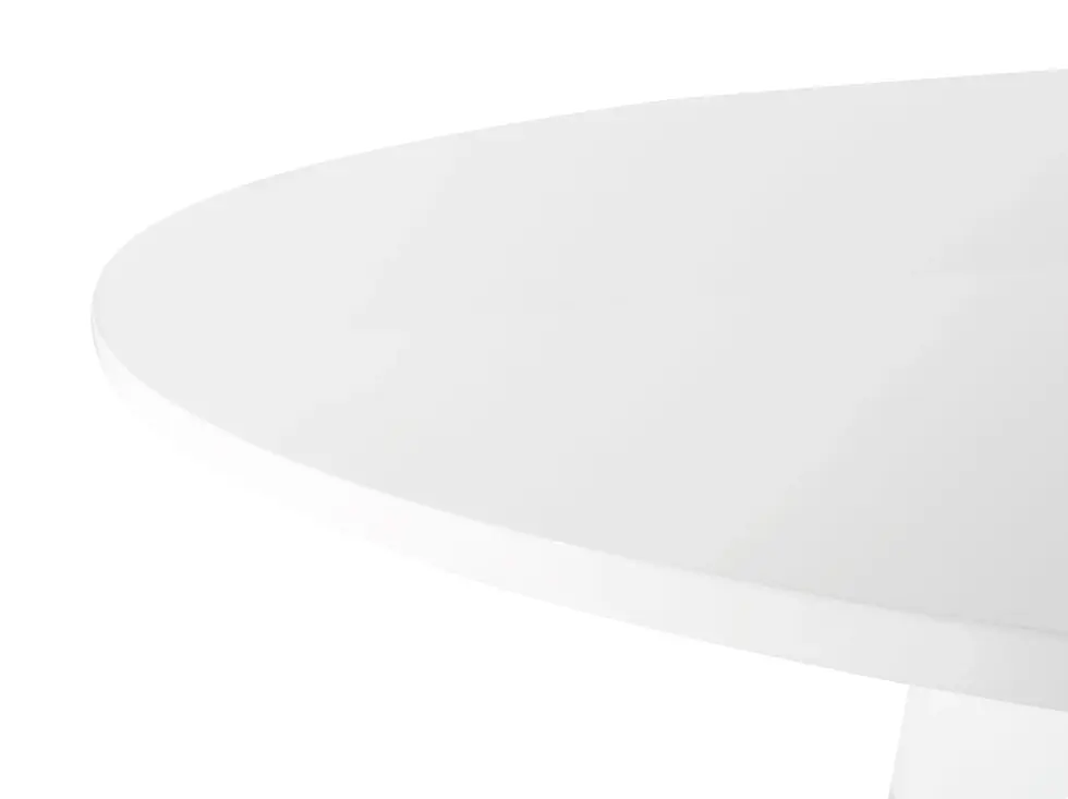Thumbnail: White Lacquer 47" Round Dining Table