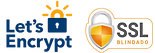 Logotipos Let's Encrypt e SSL Blindado