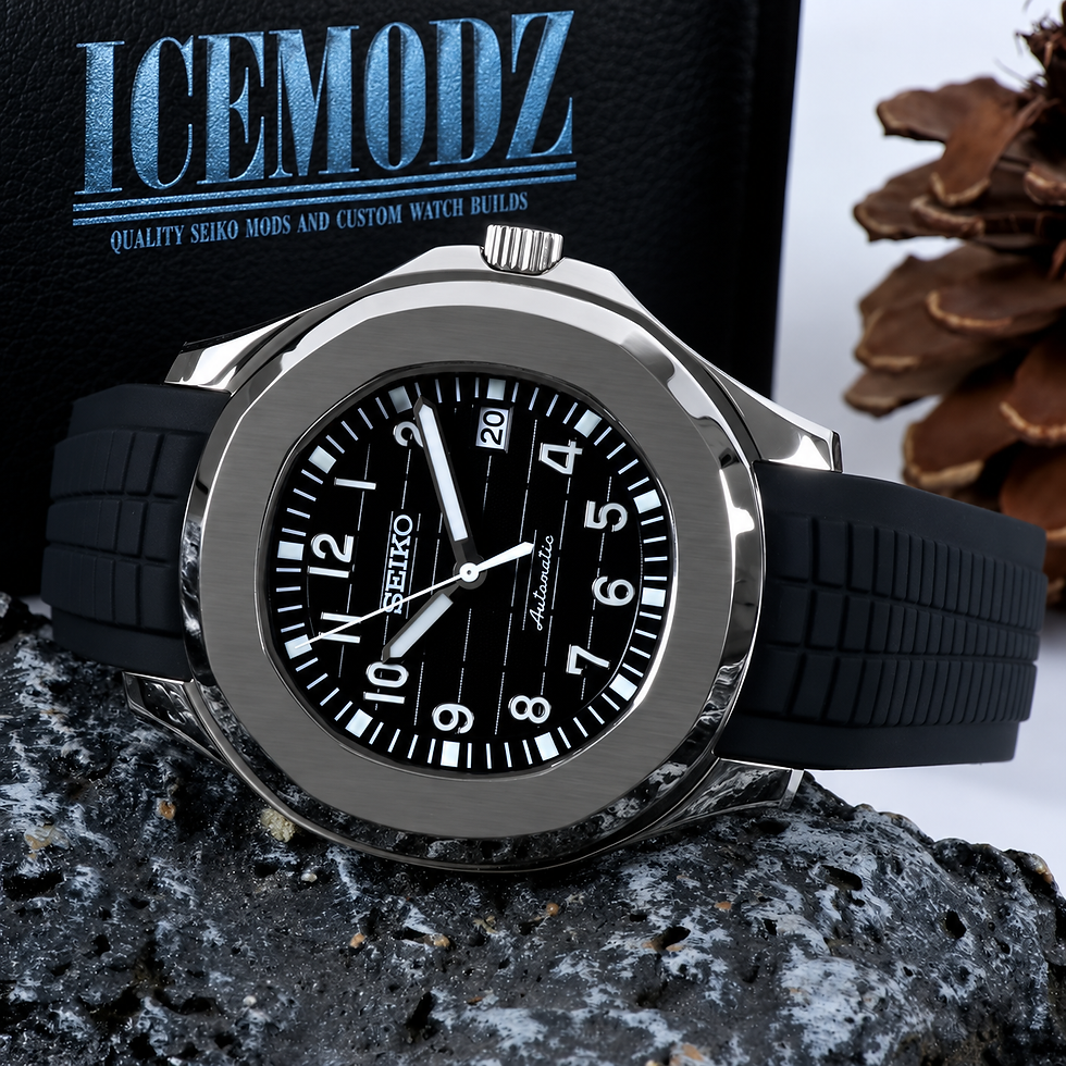 Thumbnail: Seiko Aquanaut Mod Watch – Black Automatic 41mm