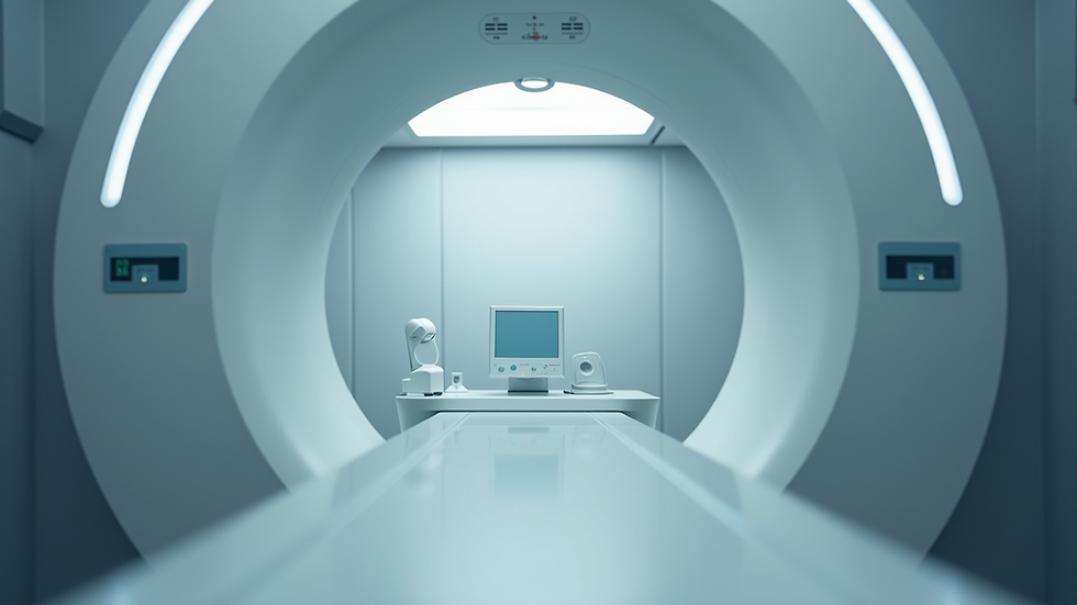 Close-up view of MRI machine in a London diagnostic centre