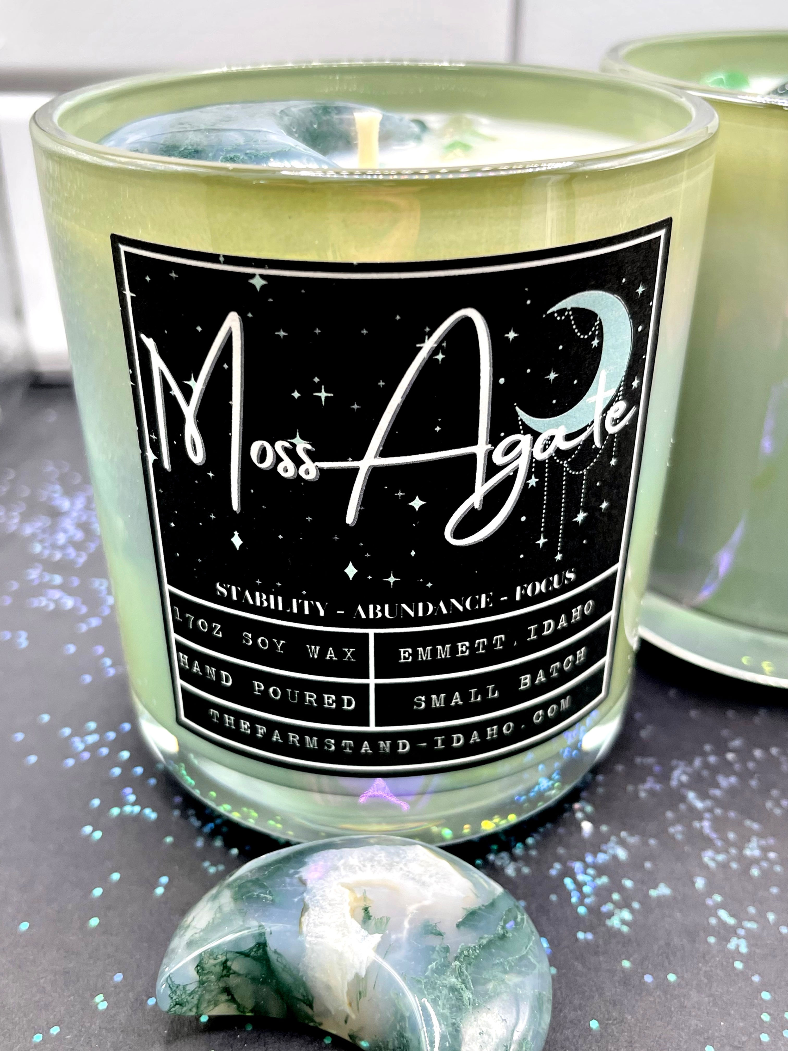 Moss Agate Soy Candle