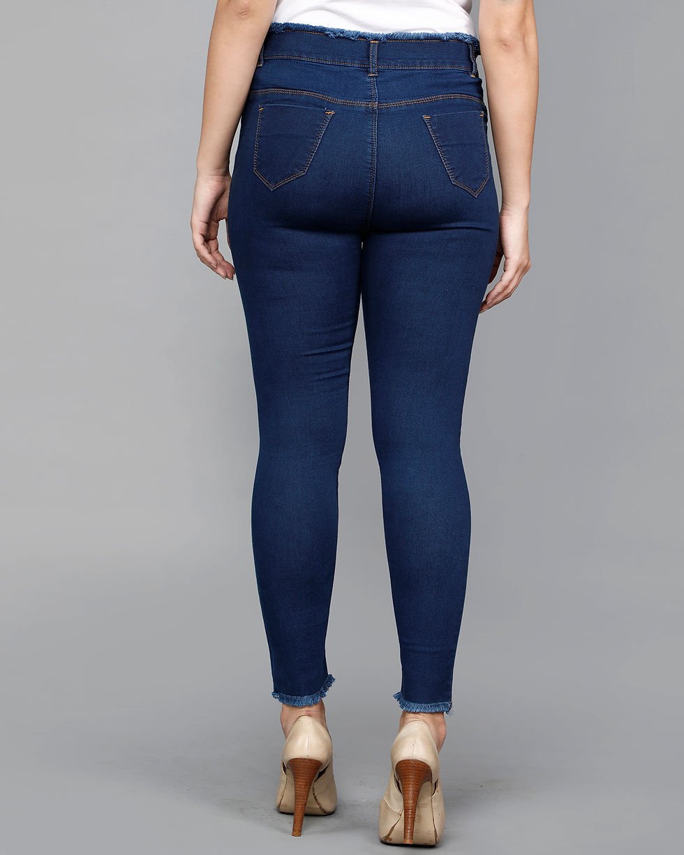 Thumbnail: Skinny Women Blue Jeans
