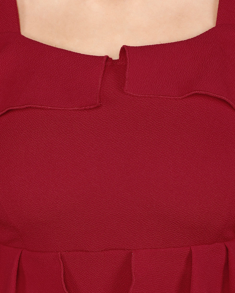 Thumbnail: Women Bodycon Maroon Dress