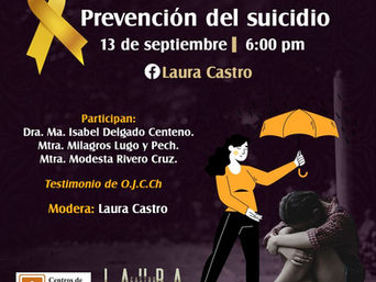 El Centro de Investigación Juvenil A.C. les invita a Prevención del Suicidio al FacebookLive 