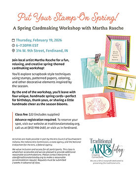 Thursday, February 19, 2026
at Traditional Arts Today