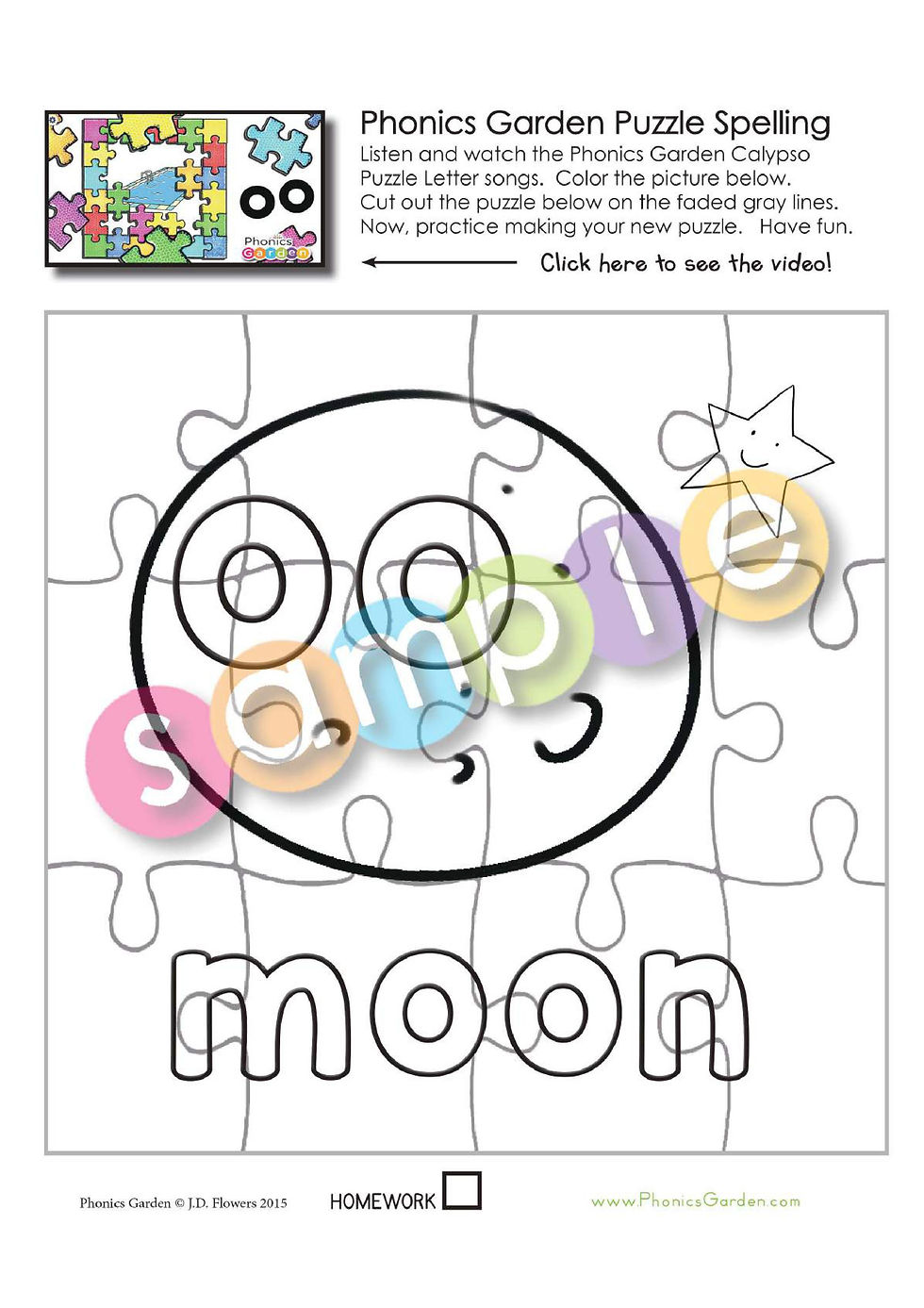Thumbnail: OO Long | Calypso Puzzle Spelling | 8 Pages