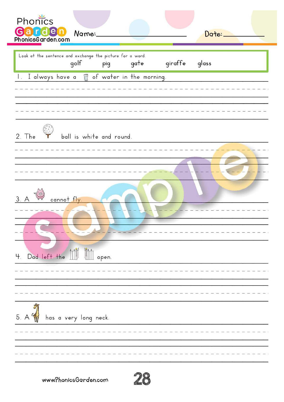 Thumbnail: Gg | Phonics | Spelling | Vocabulary | GREEN | 37 Pages