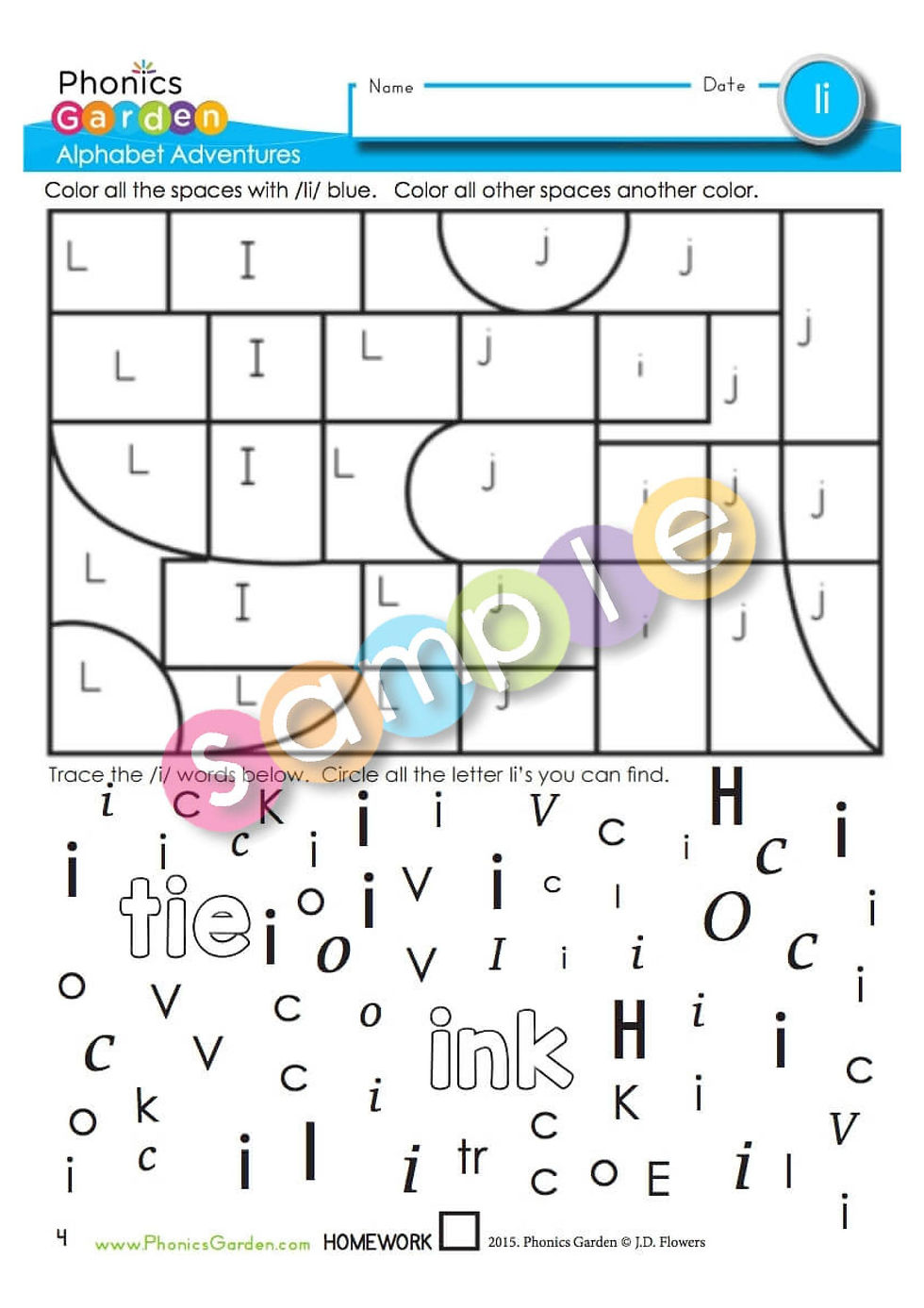 Thumbnail: Ii | Alphabet Adventure Extension | Color and Learn | 4 Pages