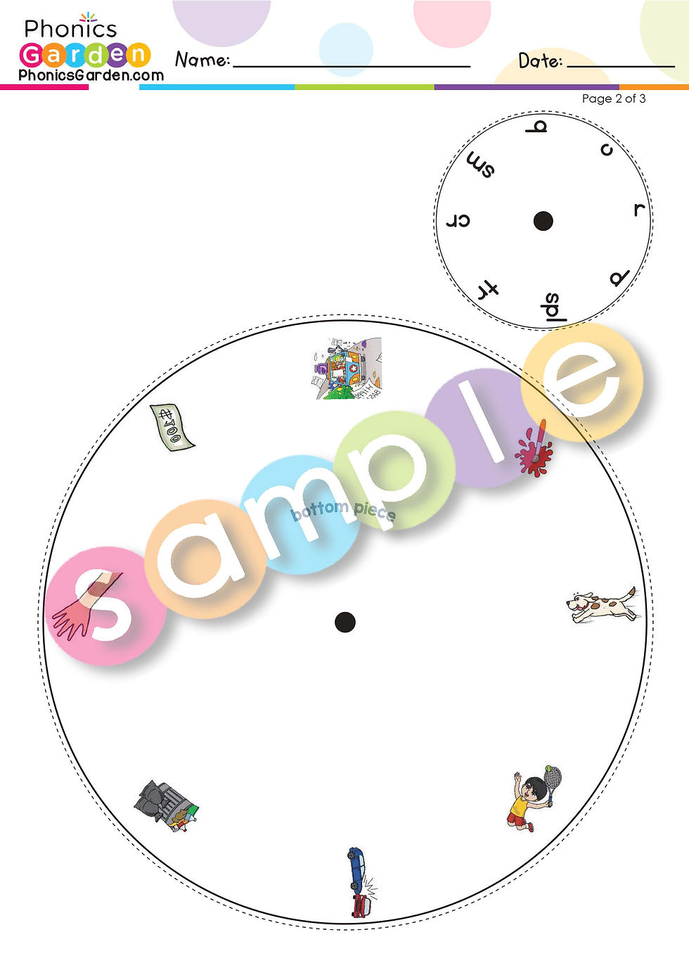 Thumbnail: ASH | Pat-a-Word | Word Family Word Wheel Bundle | 8 Pages