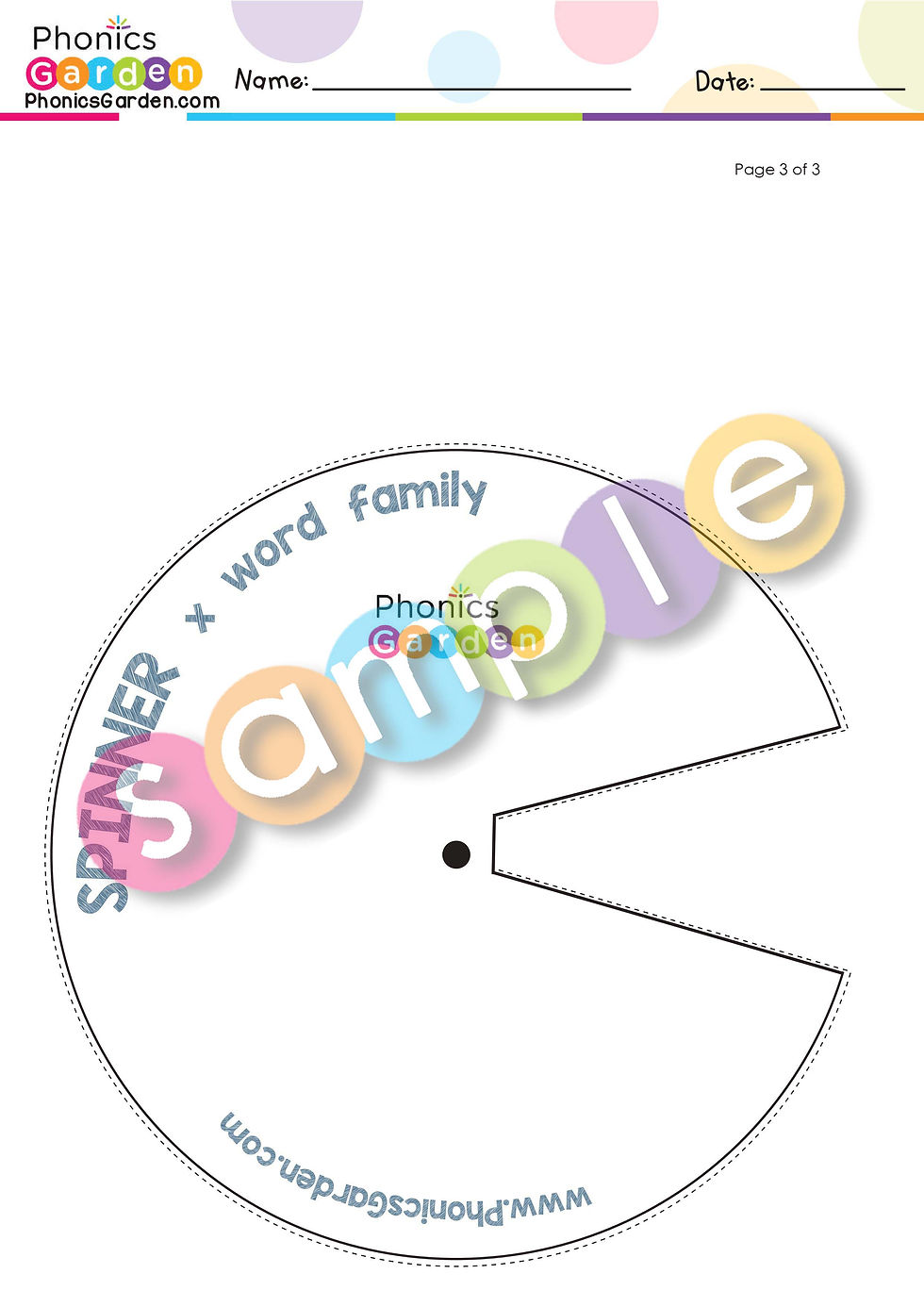 Thumbnail: Xx | Pat-a-Word | Letter /X/ Word Wheel Bundle | 8 Pages