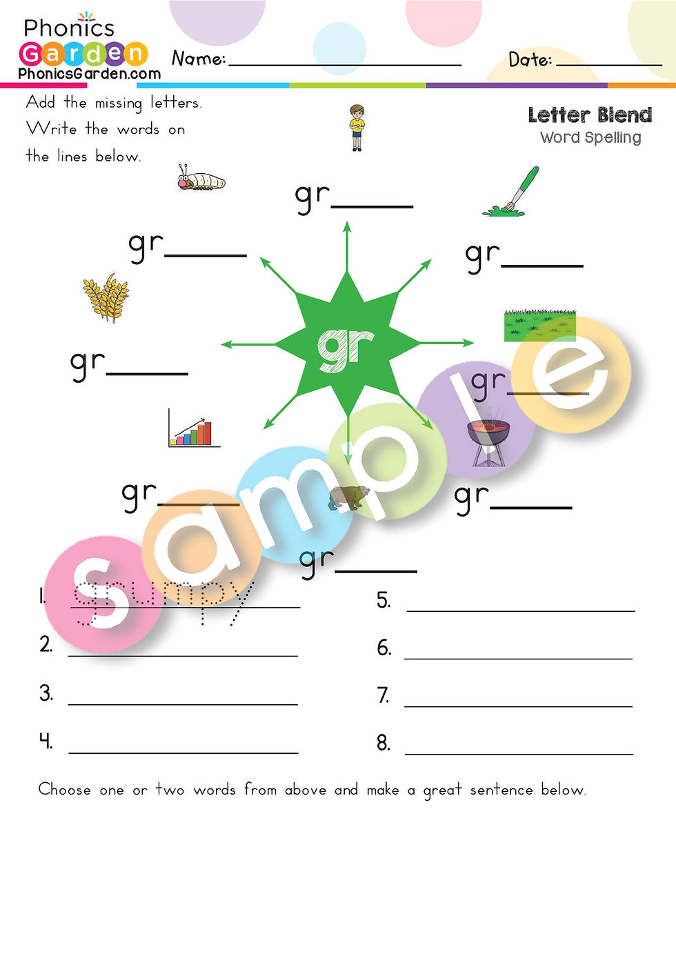 Thumbnail: GR-Blend | Pat-a-Word | R-Blends Bundle | 87 Pages