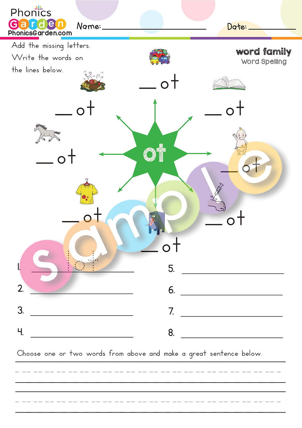 Thumbnail: OT | #2 | Pat-a-Word | Word Family Bundle | 85 Pages