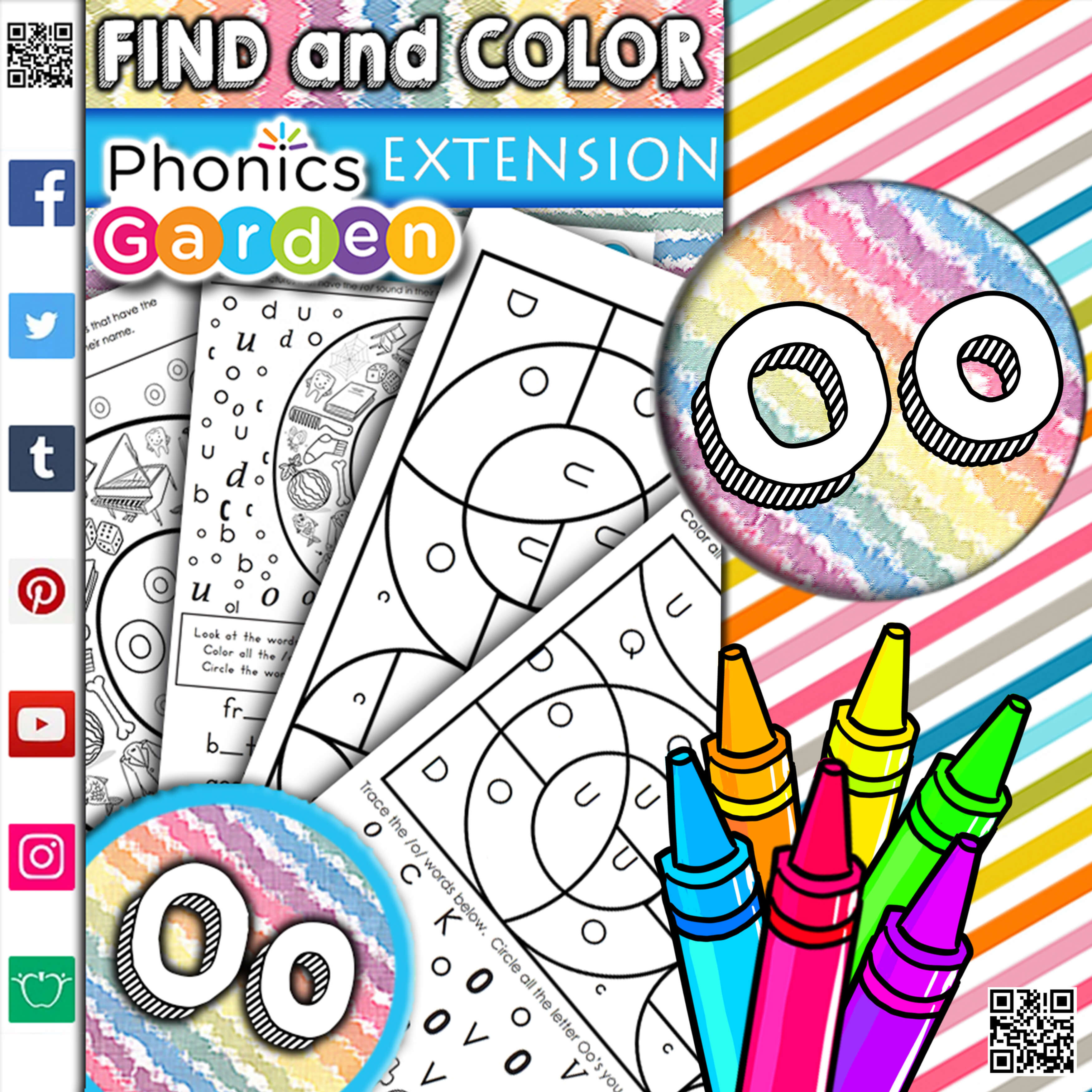 Oo | Alphabet Adventure Extension | Color and Learn | 4 Pages