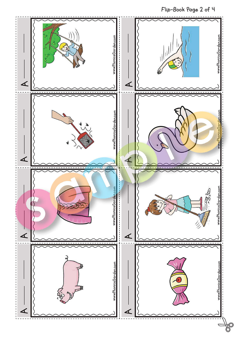 Thumbnail: SW-Blend | Pat-a-Word | S-Blends Flip-Book | 4 Pages