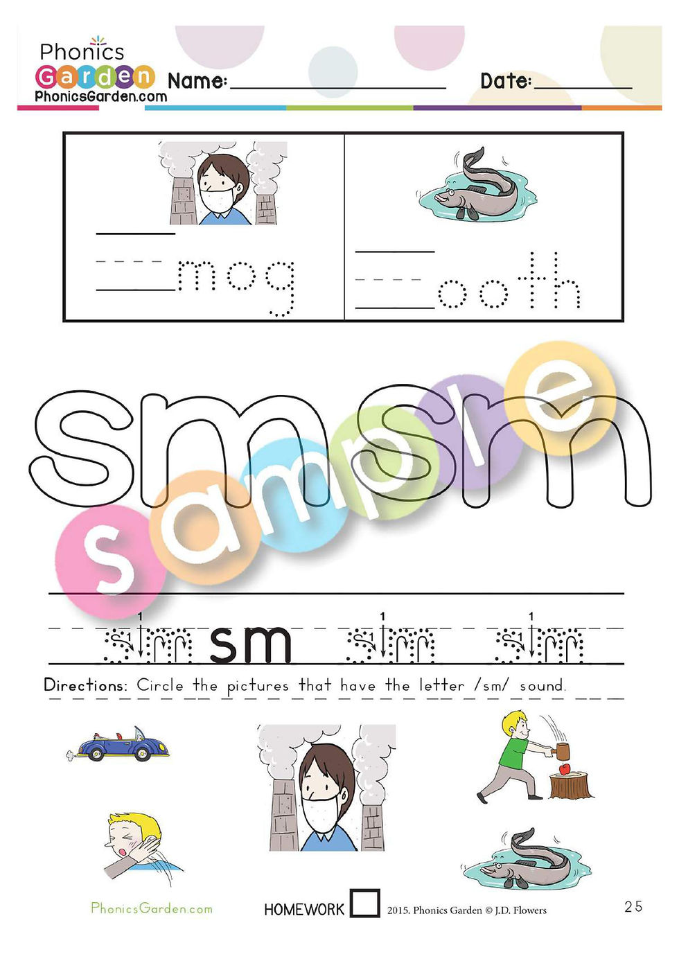 Thumbnail: SM | Consonant Blend | RED Program | 18 Pages