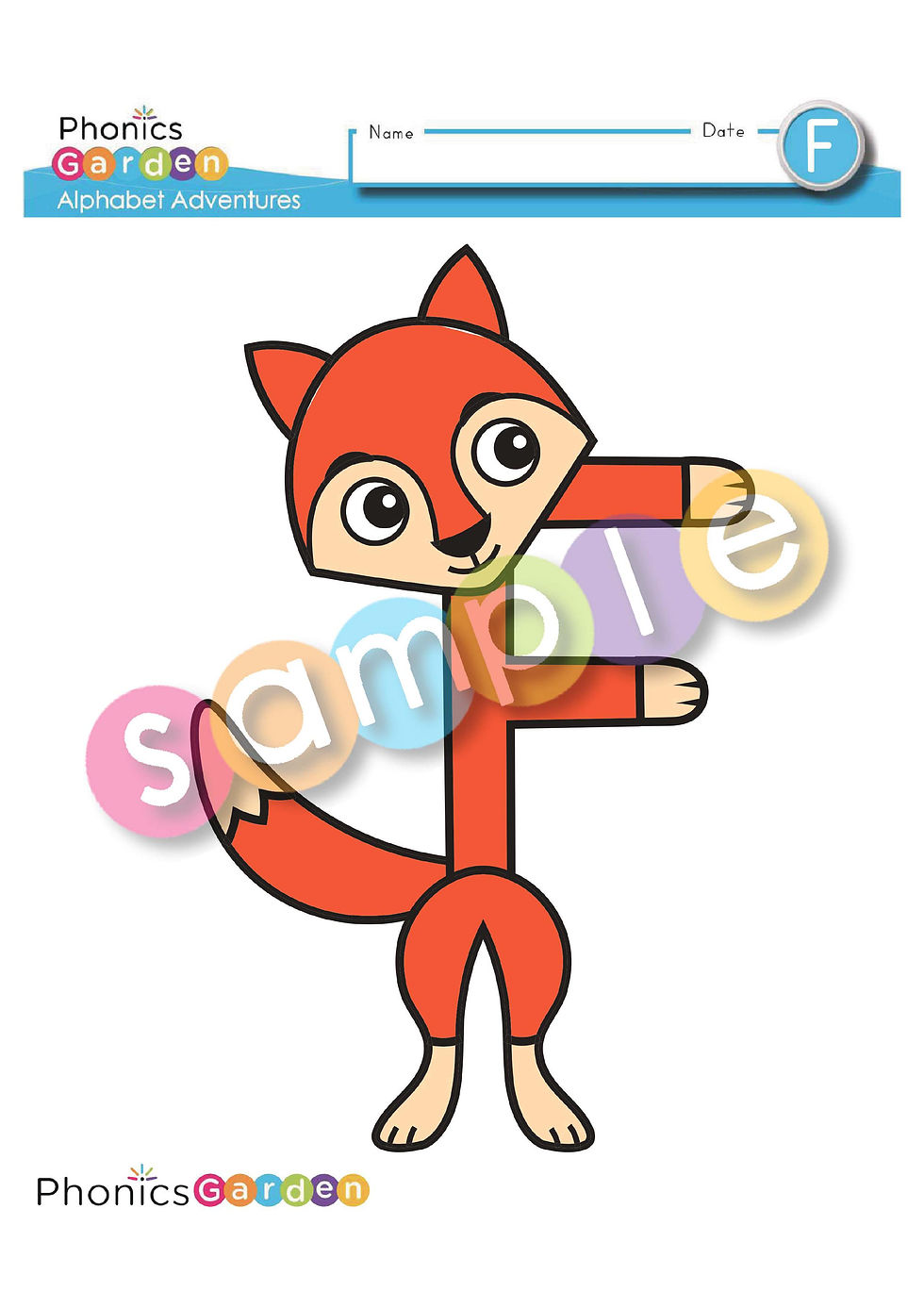 Thumbnail: Ff | Letter Craft | Fox | Uppercase F | 5 Pages