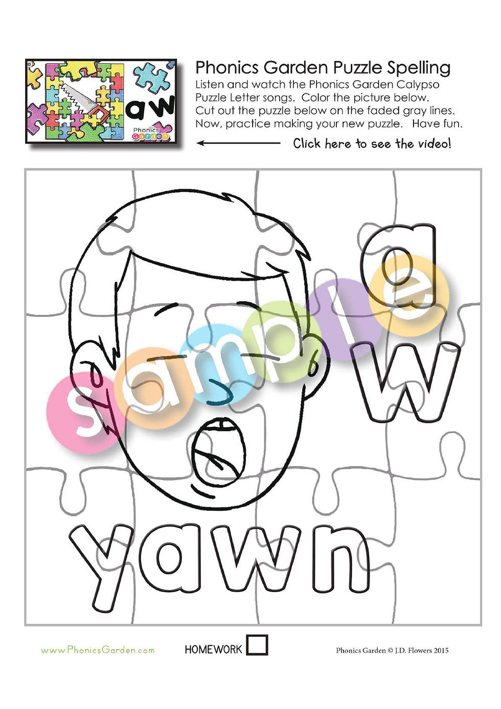 Thumbnail: AW | Calypso Puzzle Spelling | 8 Pages