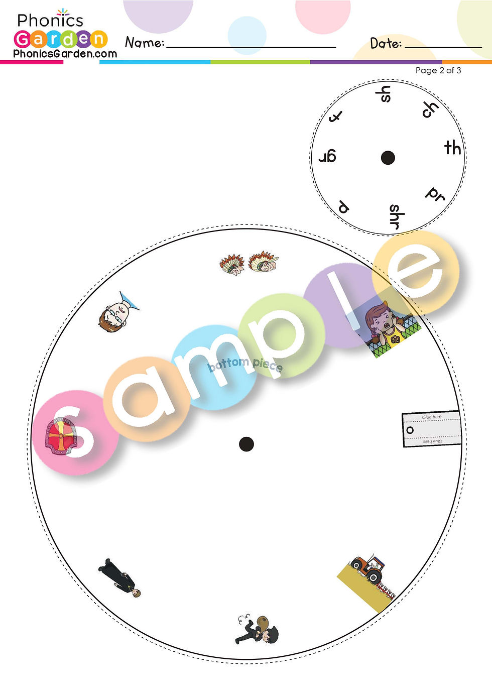 Thumbnail: IE | Pat-a-Word | Digraph Word Wheel Bundle | 8 Pages