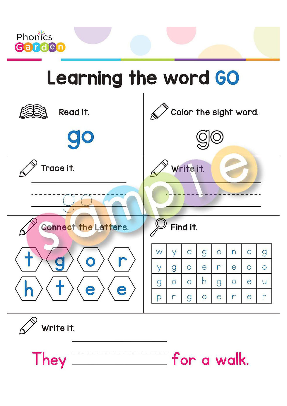 Thumbnail: Sight Word "GO" | Bundle | 20 Pages