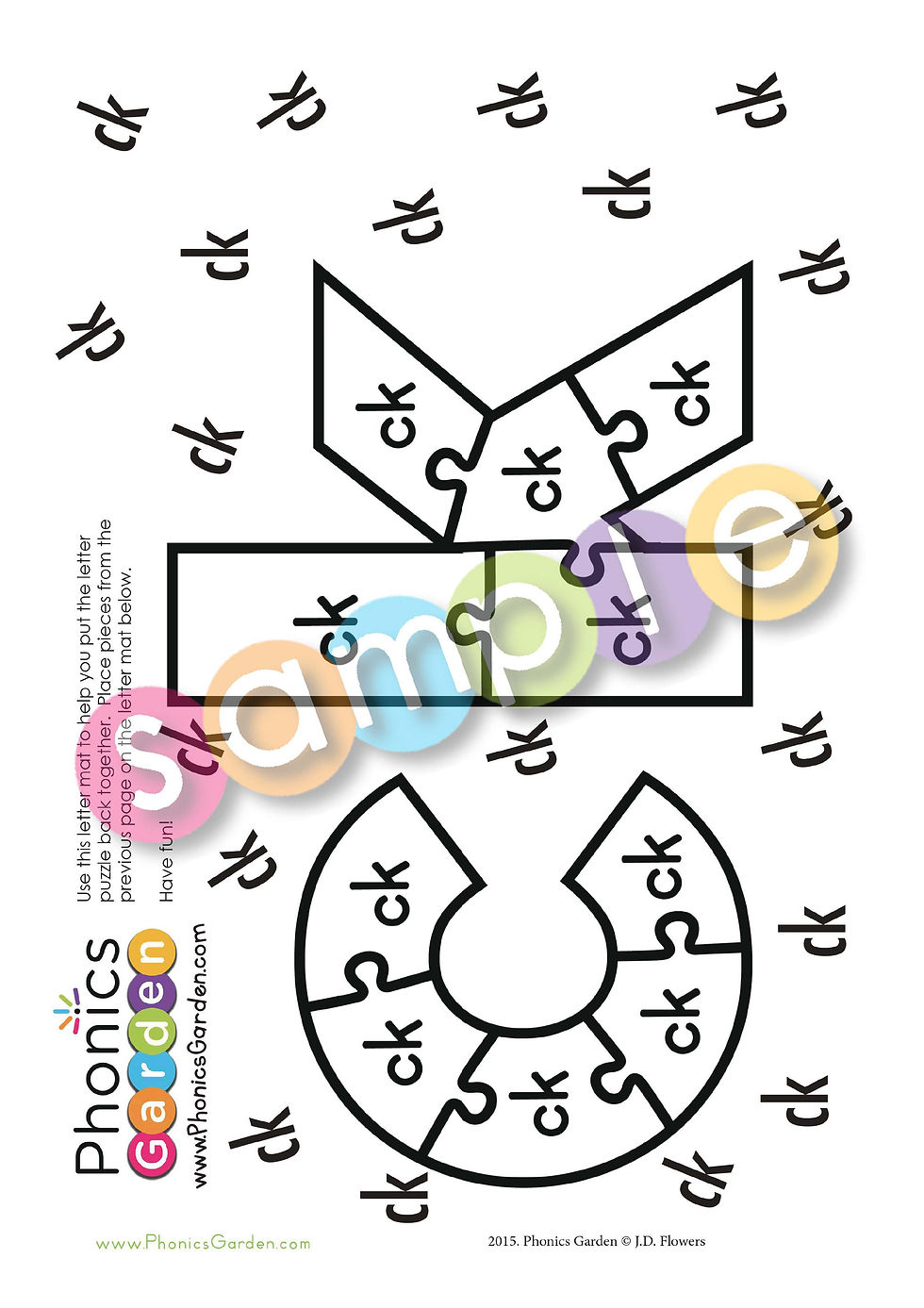 Thumbnail: CK | Alphabet Puzzle | Multi-Level Worksheets | Cut & Paste | 4 Pages