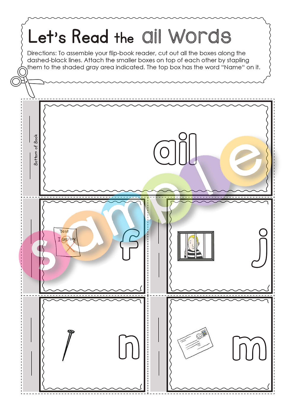 Thumbnail: AIL | Pat-a-Word | Word Family Bundle | 85 Pages
